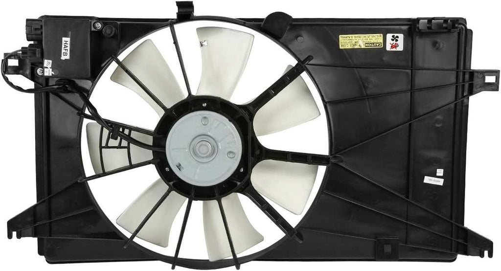OEM-RF-0213 Factory Style Radiator Cooling Fan Assembly Cooling Efficiency Improved Direct Replacement [Compatible with 06-10 Mazda 5 with Fan Control Module] Black