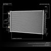 OEM-RA-2605 1-Row Aluminum Core Radiator Compatible with 01-03 Saturn L100 L200, 23-5/8" W X 14-1/2" H X 1" D, 1-3/8" Inlet / 1-3/8" Outlet
