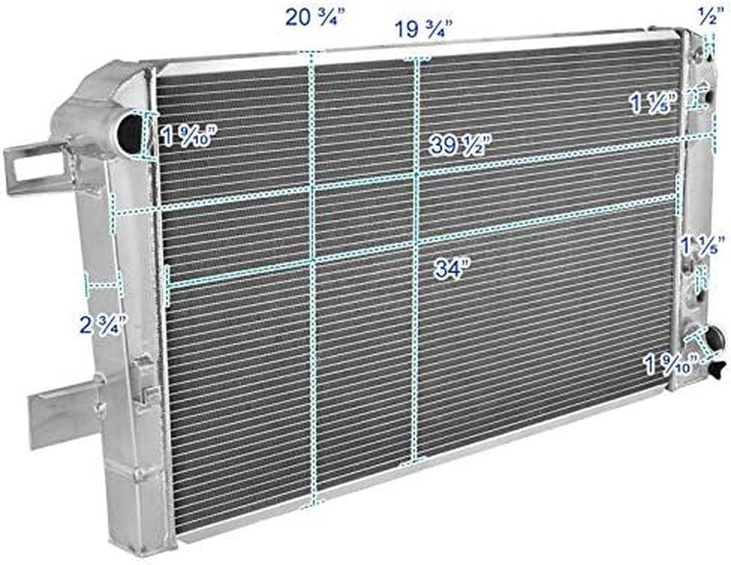 3 Row Aluminum Performance Cooling Radiator Compatible with Chevy Silverado Duramax 6.6L 2001-2005