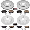 CRK1618 Coated Brake Rotor & Ceramic Brake Pads- Front & Rear