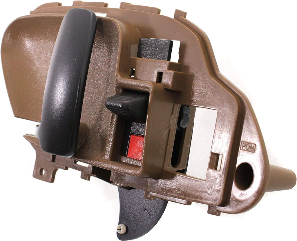 Front Exterior Door Handle Set of 2 Compatible with 1995-1999 Chevrolet C1500, Fits 1995-1999 Chevrolet C1500 Suburban Textured Black, Plastic Bezel, Metal Lever Driver Side