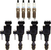 Denso 4 Ignition Coil 4 Double Platinum Spark Plug 0.05 Kit for 2.4L 2.0L L4