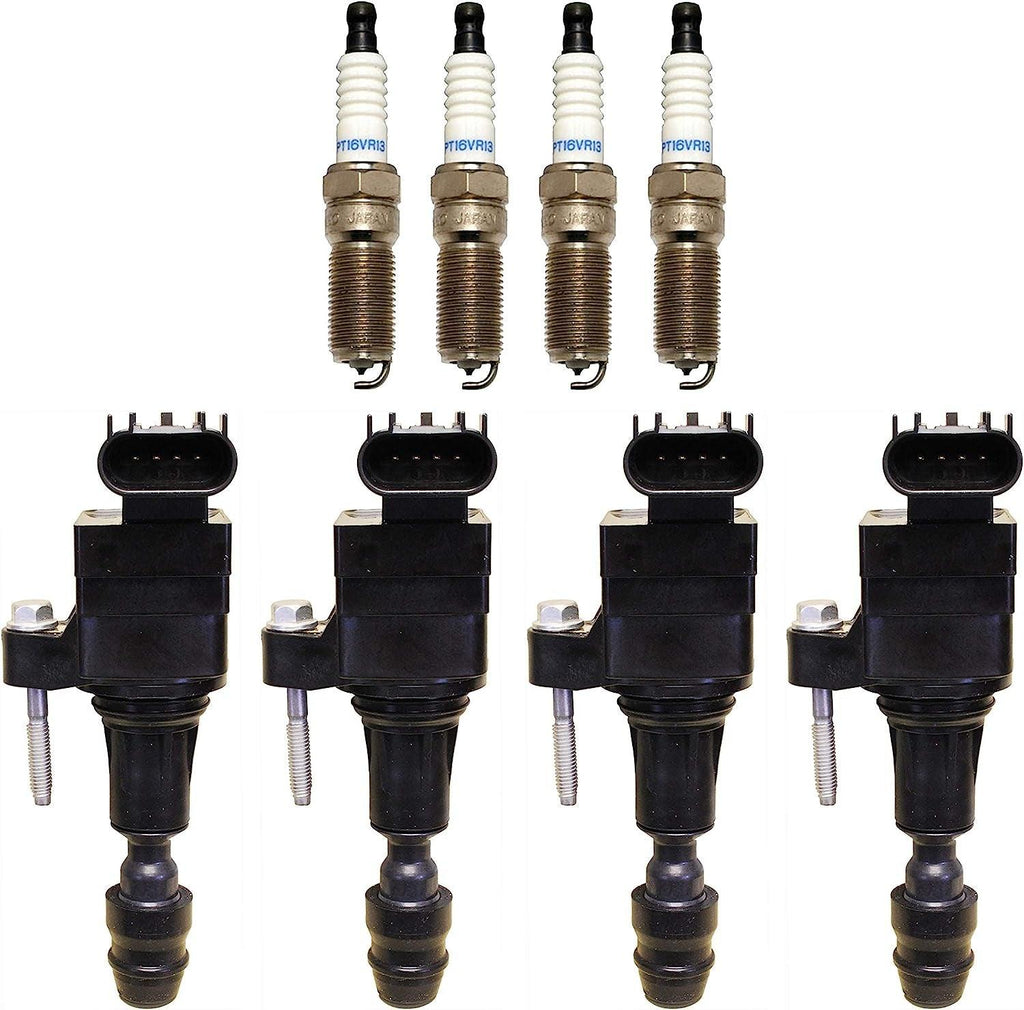 Denso 4 Ignition Coil 4 Double Platinum Spark Plug 0.05 Kit for 2.4L 2.0L L4