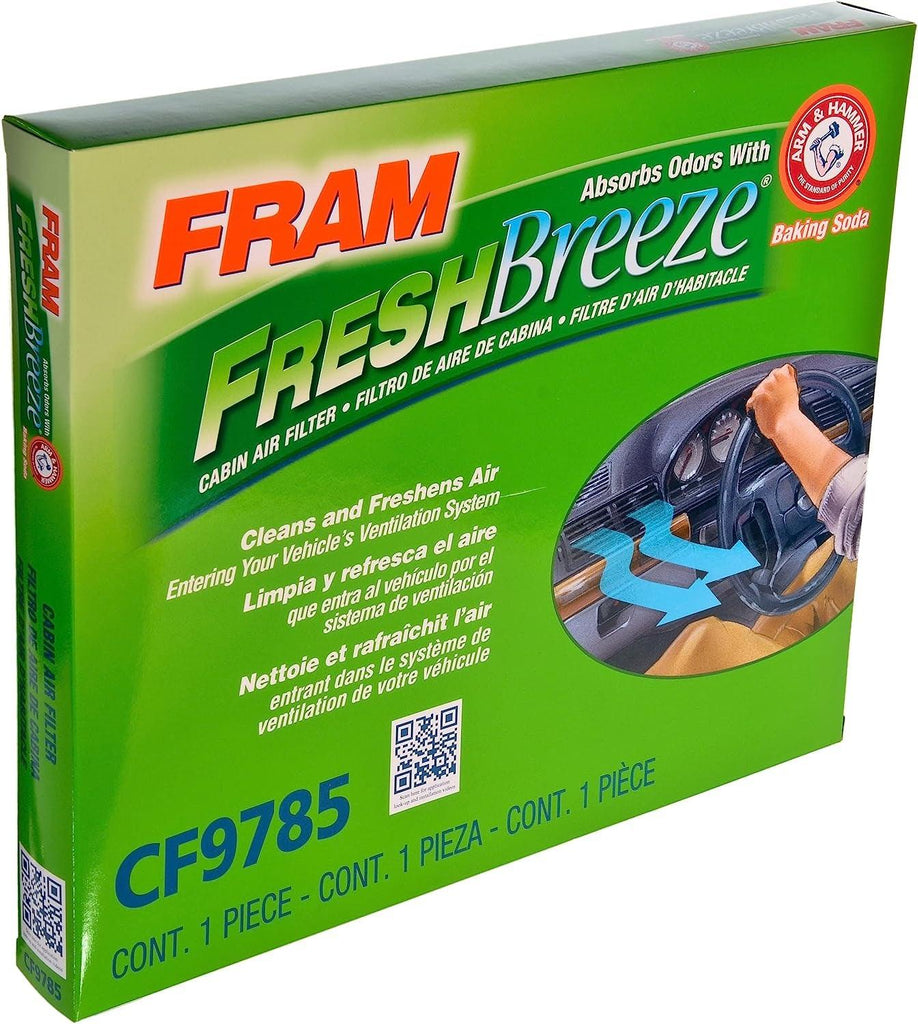 Fresh Breeze Cabin Air Filter with Arm & Hammer Baking Soda, CF9785 for Select Mercedes-Benz Vehicles , White, 1 Count (Pack of 1)