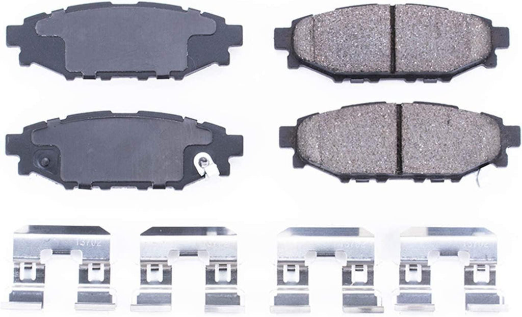 17-1114, Z17 Rear Ceramic Brake Pads with Hardware