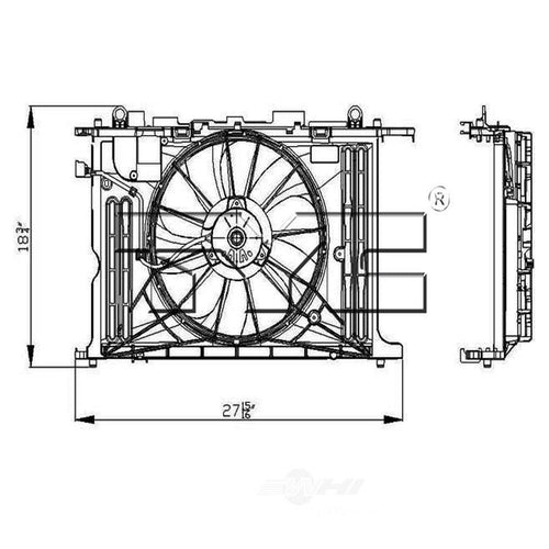 Dual Radiator and Condenser Fan Assembly Fits 2010 Pontiac Vibe