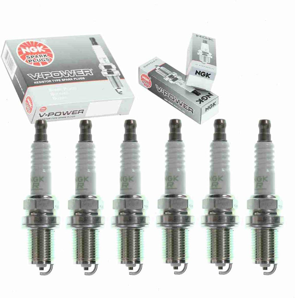 6 Pc NGK V-Power Spark Plugs Compatible with Mitsubishi Endeavor 3.8L V6 2004-2011