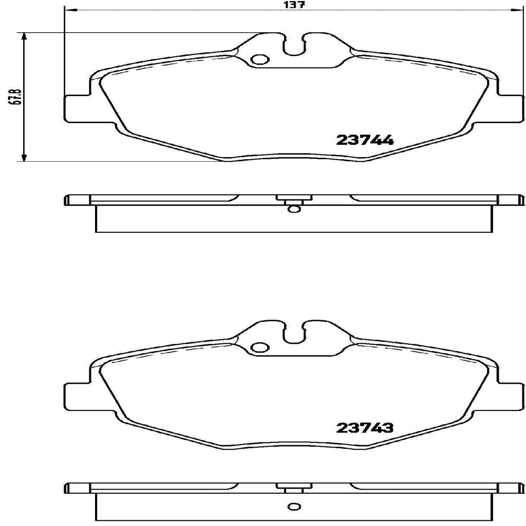 Brembo Front Disc Brake Pad Set for E320, E350 (P50049)