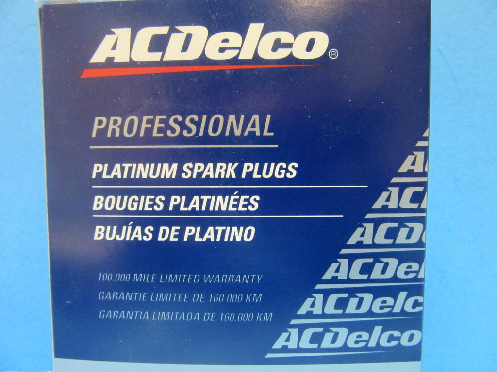 8 Spark Plugs Genuine GM ACDELCO 41962 OEM # 19299585 Double Platinum V8