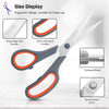 Scissors Bulk Set of 5-Pack,  8" Multipurpose Sharp Sewing Craft Fabric Scissors for Office Home High/Middle School Student Office Teacher Art Supplies, Soft Comfort-Grip Right/Left Handles