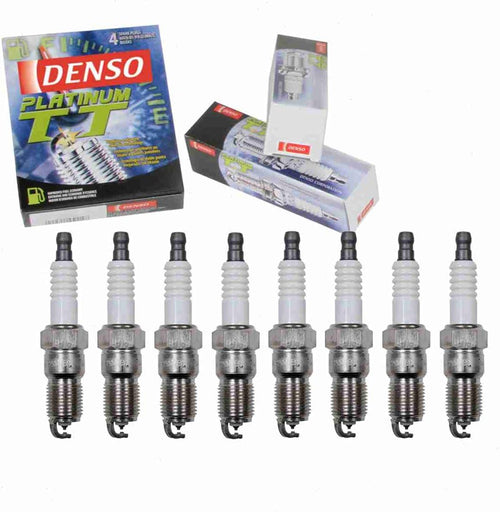8 Pc DENSO Platinum TT Spark Plugs Compatible with GMC K1500 Suburban 5.7L V8 1996-1999