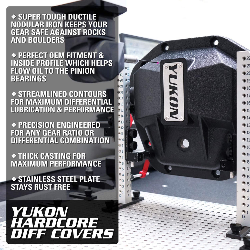 Yukon Hardcore Front Nodular Iron Differential Cover for Wrangler JL Dana 44 Front (YHCC-D44JL-FRONT)