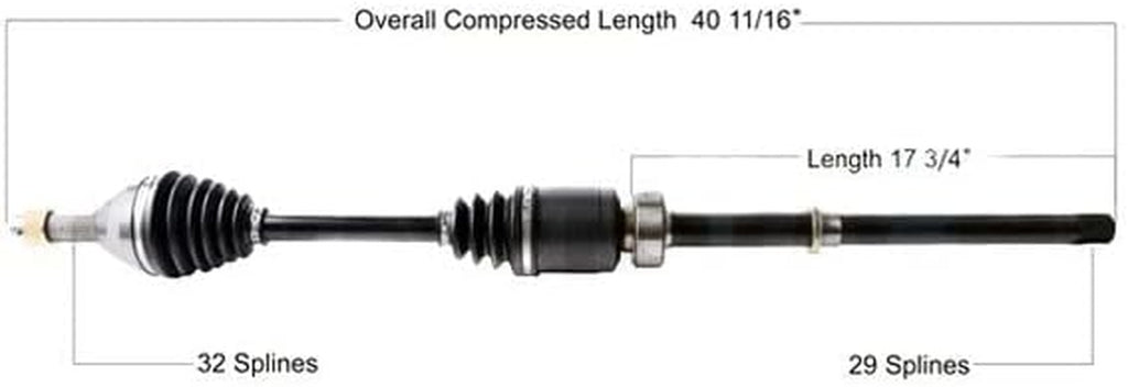 NI-8628 - Front Passenger Side CV Axle Shaft