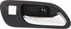 Interior Door Handle Set Compatible with 2001-2006 Acura MDX, Fits 1999-2003 Acura TL Front, Driver and Passenger Side Black Bezel with Chrome Lever