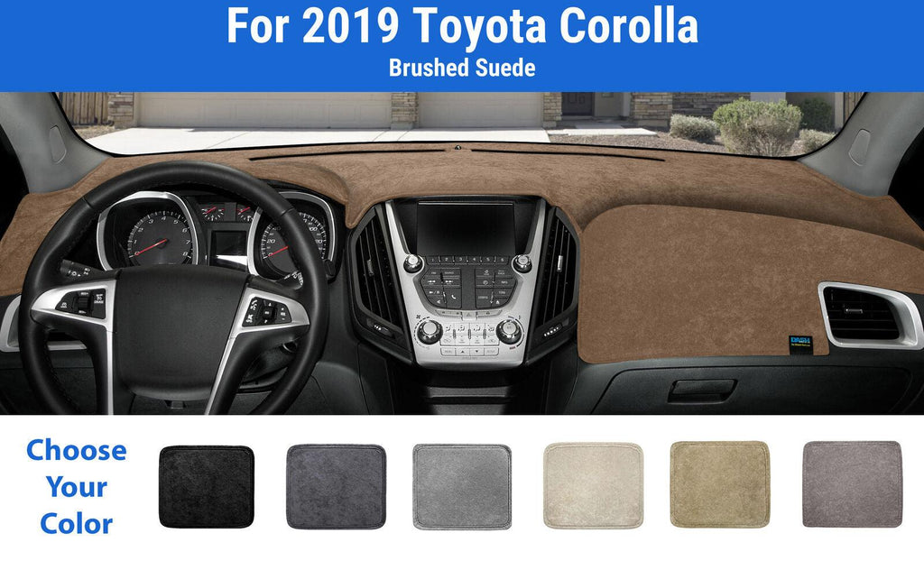 Dashboard Dash Mat Cover for 2019 Toyota Corolla (Brushed Suede)