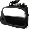 Compatible with Toyota T100 Exterior Door Handle Front, Passenger Side Black Bezel with Chrome Lever (1993-1998) | with Key Hole | Trim:All Submodels | TO1311135 | 6921034020