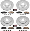 CRK1383 Coated Brake Rotor & Ceramic Brake Pads- Front & Rear