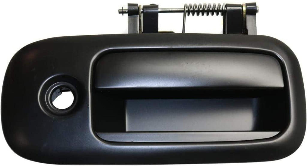 For GMC Savana 3500 Exterior Door Handle Rear, Passenger Side - Side Sliding Door Smooth Black (2010-2016) | with Key Hole| Trim:All Submodels