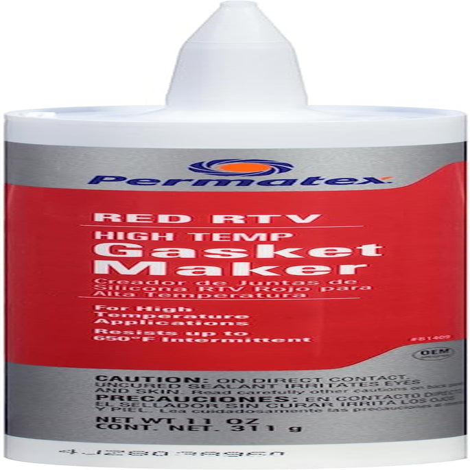 Permatex 81409-12PK High-Temp Red RTV Silicone Gasket, 11 Oz. (Pack of 12)