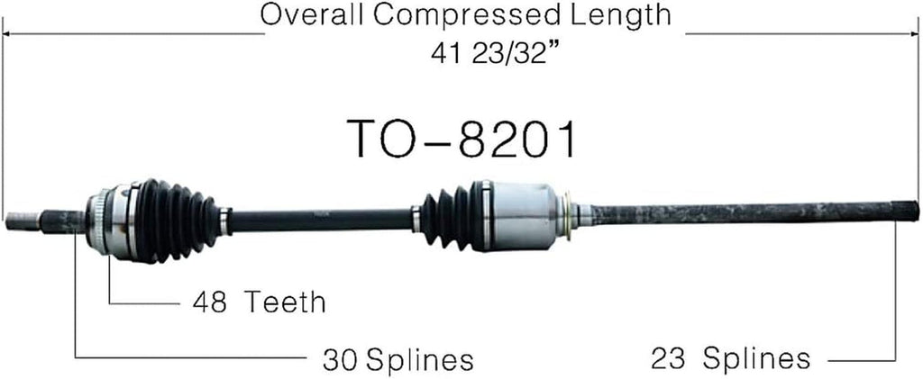 TO-8201 CV Axle Shaft