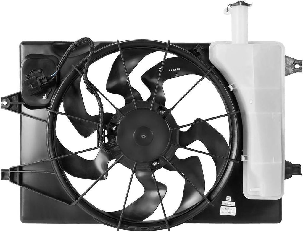 OEM-RF-0012 Factory Style Radiator Cooling Fan Assembly Cooling Efficiency Improved Direct Replacement [Compatible with 17-19 Elantra], Black