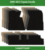 Lloyd Classic Loop Front & Rear Row Carpet Mats for 2009-2013 Toyota Corolla