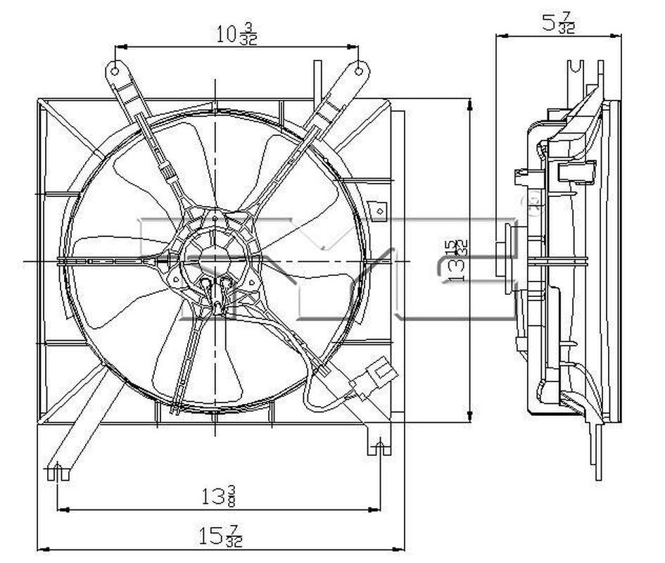 TYC Engine Cooling Fan Assembly for 1990-1993 Accord 600040
