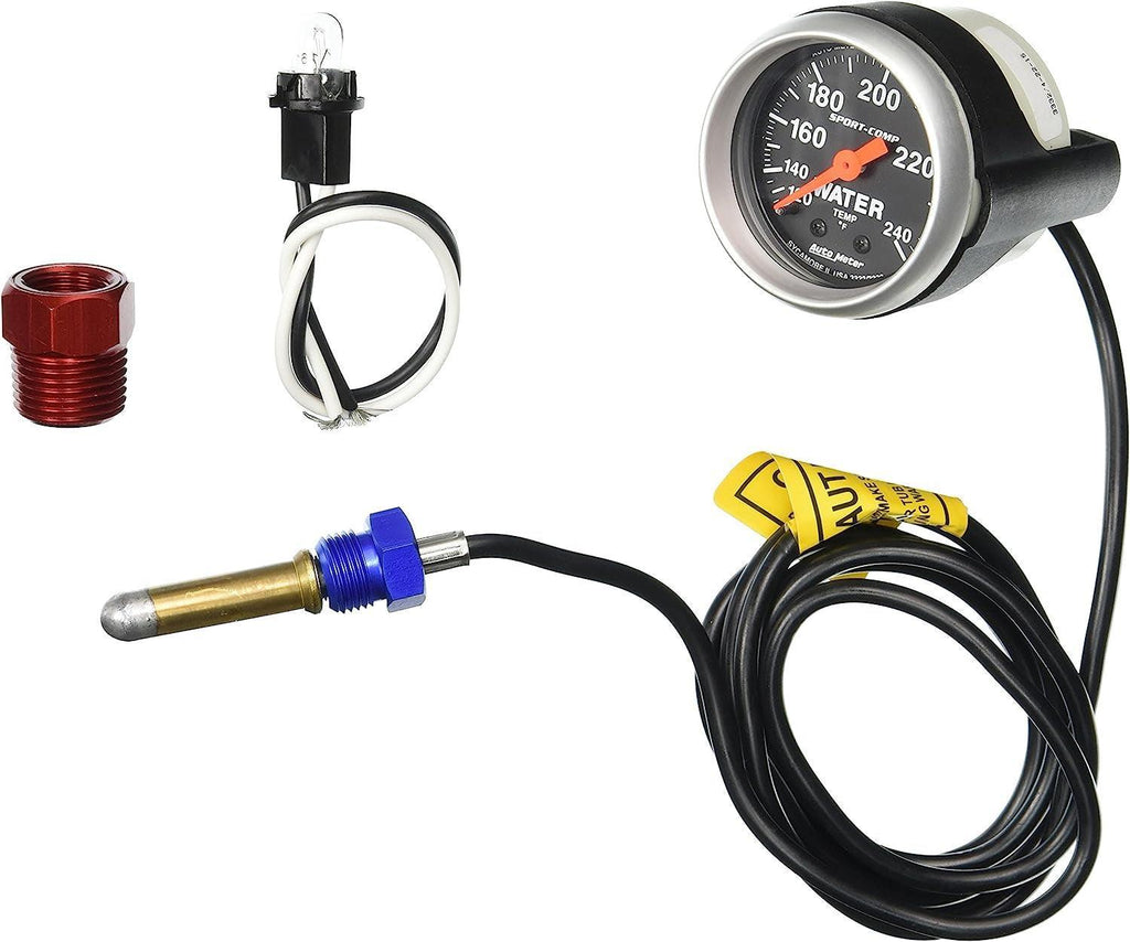 3332 Sport-Comp Mechanical Water Temperature Gauge, 2 1/16"