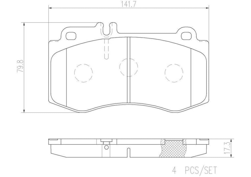 Brembo Front Disc Brake Pad Set for 10-11 E550 (P50087N)