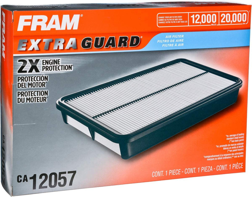 Extra Guard Rectangular Panel Engine Air Filter Replacement, Easy Install W/ Advanced Engine Protection and Optimal Performance, CA12057