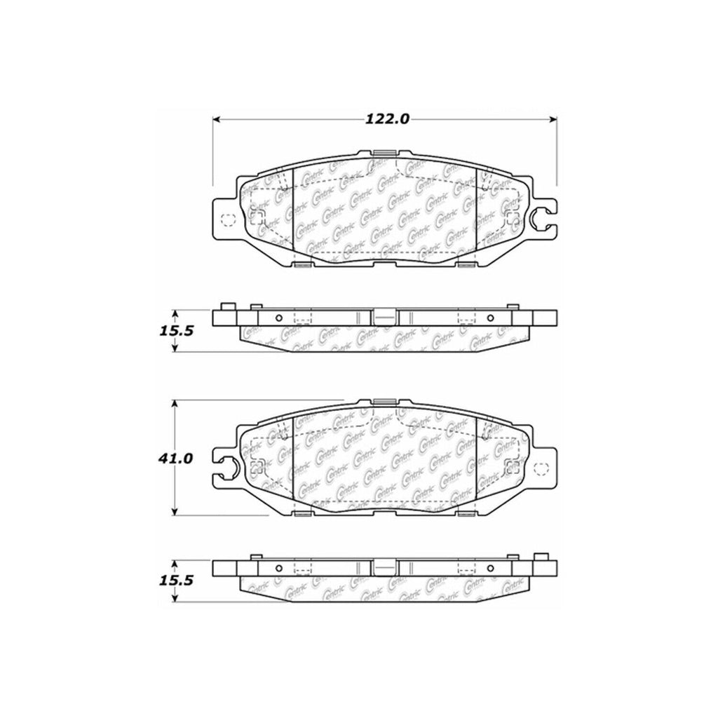 Centric Rear Disc Brake Pad for 1993-2000 LS400 (301.06130)