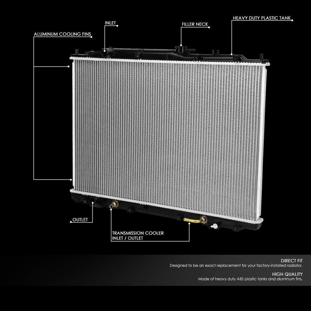 OEM-RA-2740 OE Style Bolt-On Aluminum Core Radiator Replacement Compatible with 03-06 Acura MDX/2005 Pilot, Black/Metallic