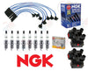 Tune up Kit (NGK Spark Plugs, Wires & Coil) for 1991-1993 Ford Mustang 2.3L