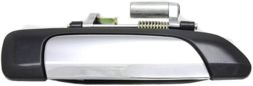 For Honda Civic Exterior Door Handle Rear, Passenger Side Smooth Black Bezel with Chrome Lever 2001-2005 | Trim:All Submodels