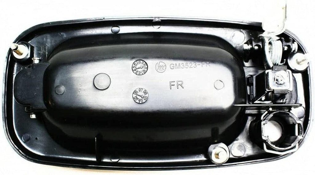 for Cadillac Escalade Exterior Door Handle Front, Passenger Side Smooth Black Bezel with Chrome Lever (2002-2006) | with Key Hole | Trim: Base | GM1311187 | 15745148