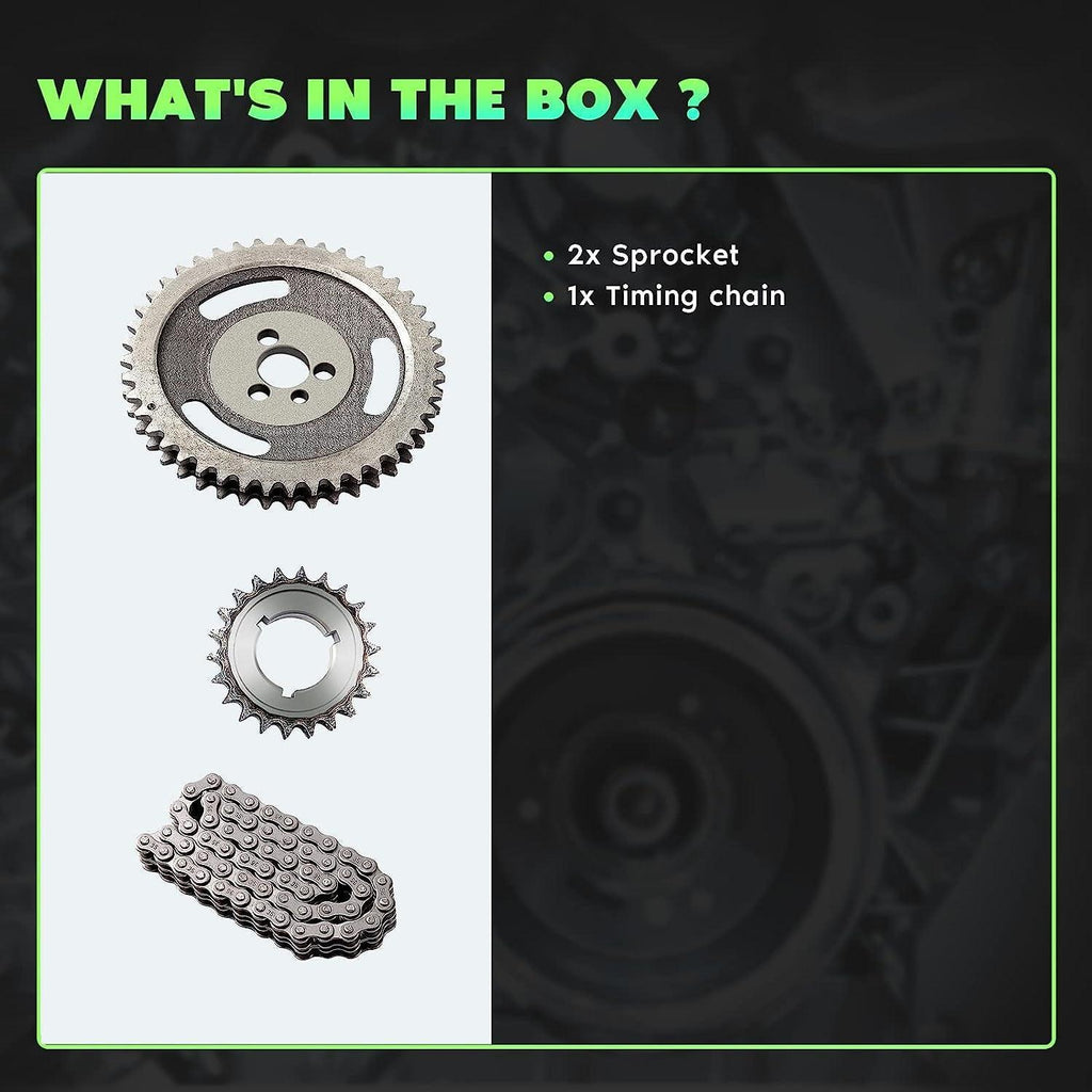 Double Row Timing Set Fits for Chevy 350 400 327 305 283 383 262 265 Sbc Sb Chain Gear