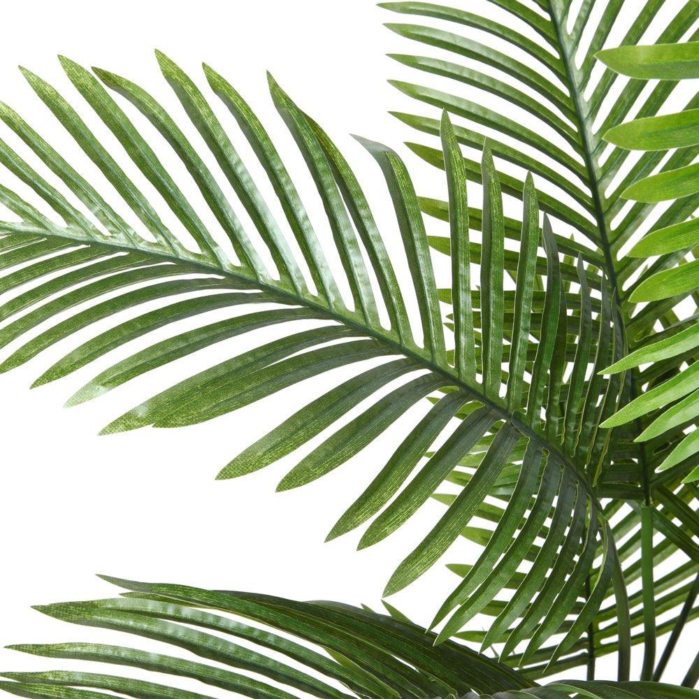 5 Feet Artificial Plants in Basket Faux Green Areca Palm Plant with Woven Seagrass Belly Basket, Fake Tree for Home Decor Office House Living Room Indoor Outdoor