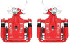 Rear S5002 Pair of High-Temp Red Powder Coated Calipers