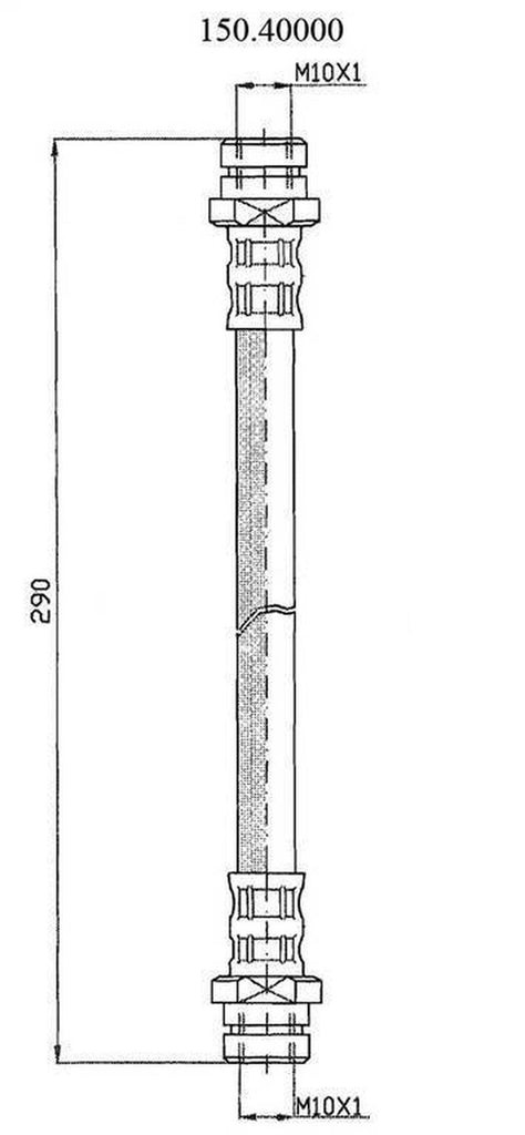Centric Brake Hydraulic Hose for 1973-1979 Civic 150.40000