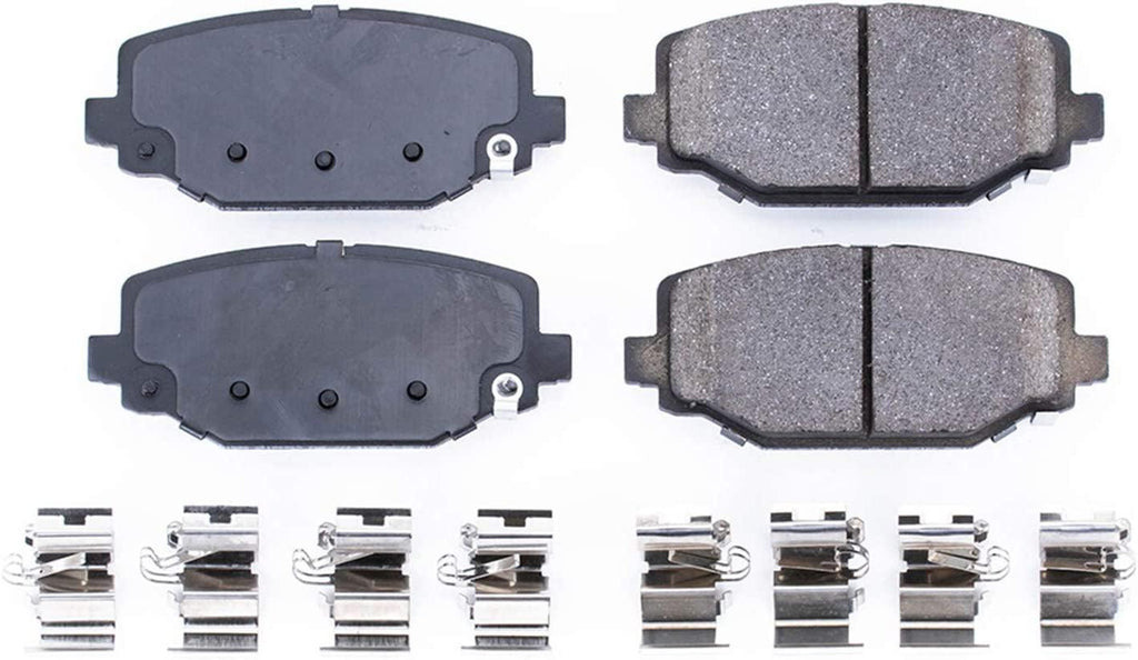 17-1596, Z17 Rear Ceramic Brake Pads with Hardware