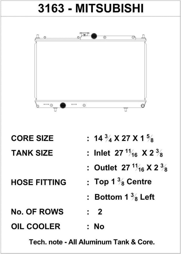 3163 High Performance Radiator