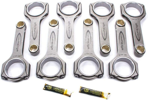 Connecting Rod, Compstar, H Beam, 6.125 in Long, Bushed, 7/16 in Cap Screws, ARP2000, GM Ls-Series, Set of 8 (CSC6125DS2A2AH)