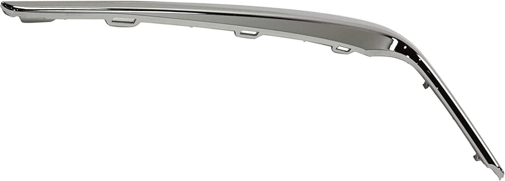 Evan-Fischer Bumper Trim Compatible with 2017-2020 Acura MDX Front, Driver Garnish, Chrome AC1046102