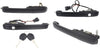 Exterior Door Handle Compatible with Volkswagen Passat 1990-1993 Front and Rear Door Handle Right Side and Left Side Set of 4 outside Textured Black Plastic+Metal