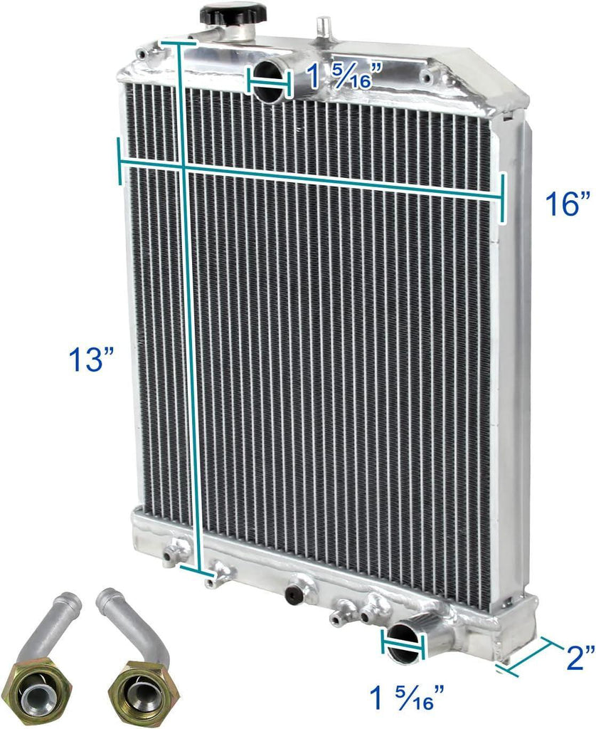 Auto A/T Racing Aluminum Radiator Compatible with Honda Civic Del Sol 1992-2000