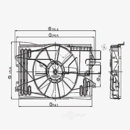 Dual Radiator and Condenser Fan Assembly