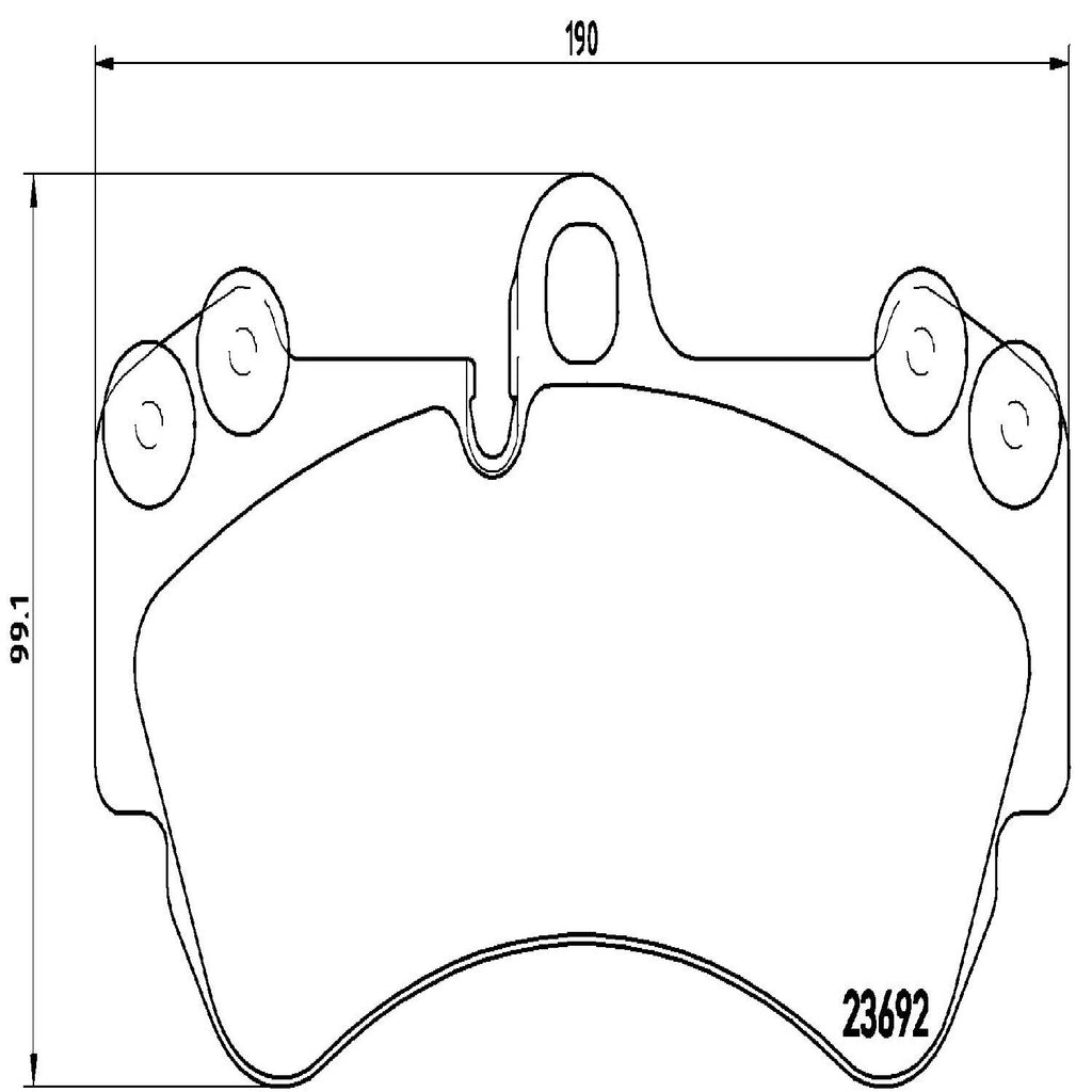 Brembo Front Disc Brake Pad Set for G550 4X4, Cayenne, Touareg (P85069)