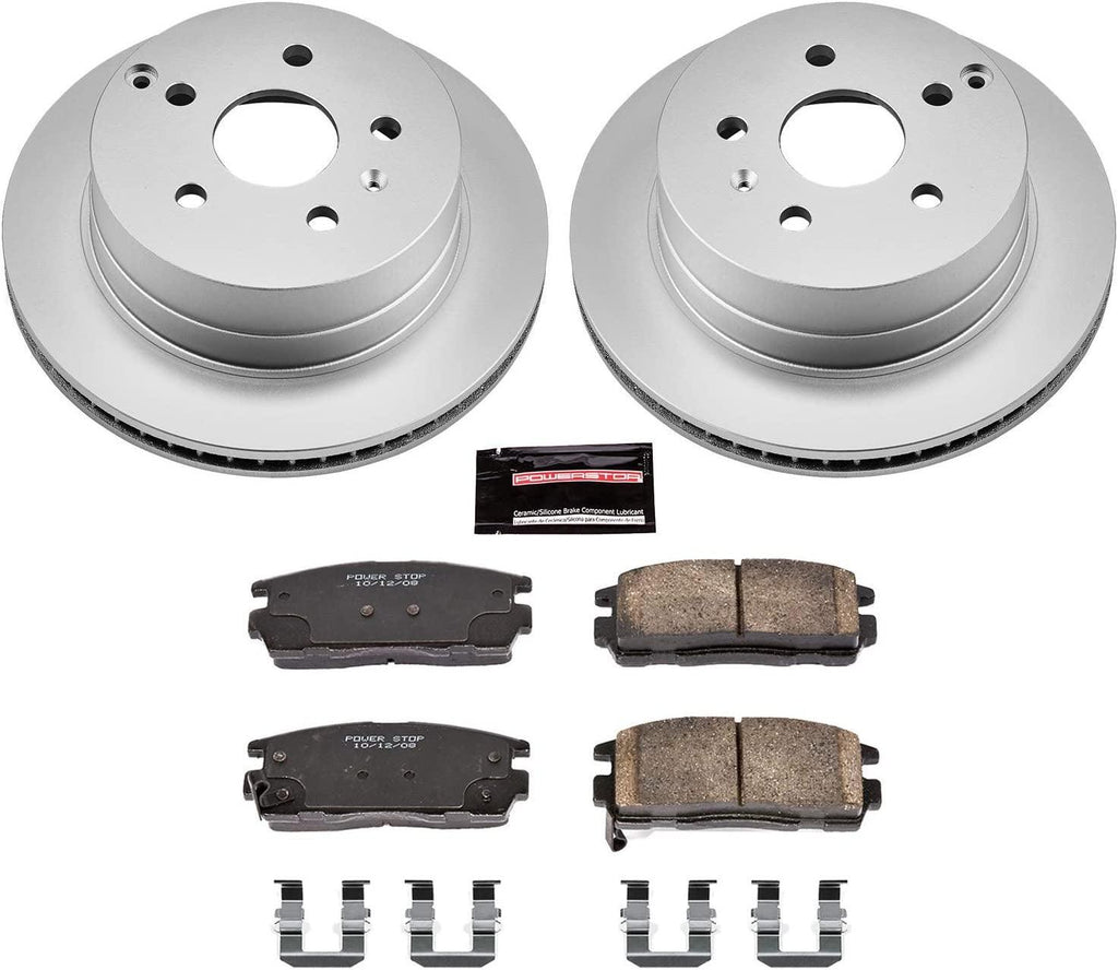 CRK5558 Coated Brake Rotor & Ceramic Brake Pads- Rear