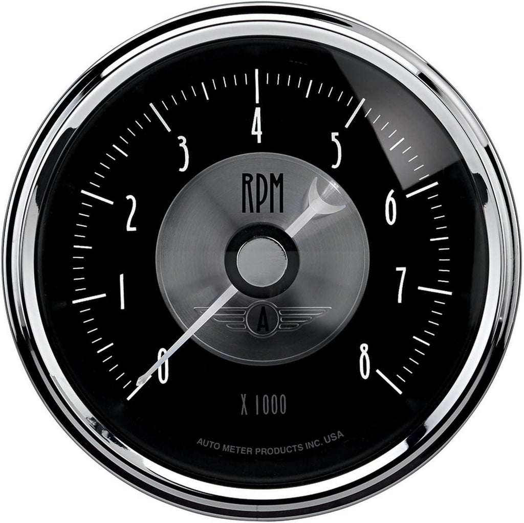 2096 Prestige Black 3-3/8" 0-8000 RPM Tachometer Gauge