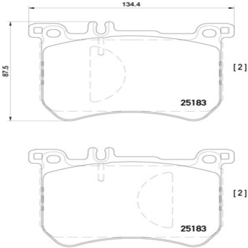 Brembo Front Disc Brake Pad Set for Mercedes-Benz (P50111)